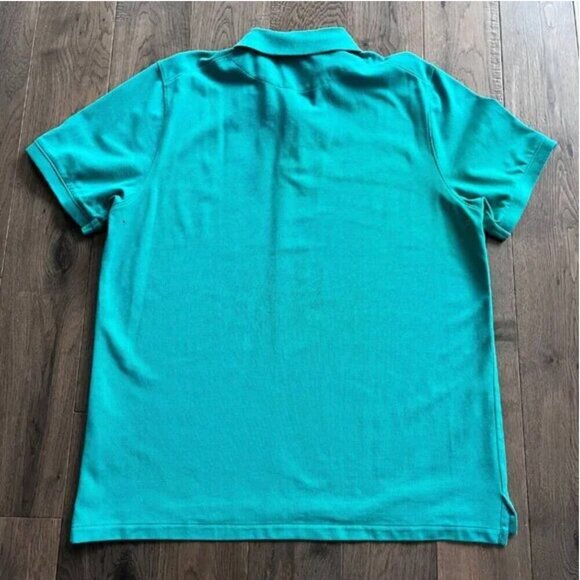 Nike Tiger Woods Polo Shirt Size L Teal Dri Fit Frank Logo Masters Performance - Picture 4 of 9